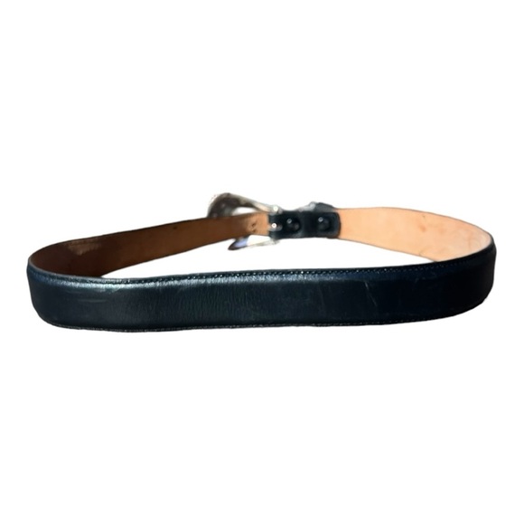 🌻Justin Top Grain Cowhide Black Leather Belt Size 28 - Picture 6 of 11